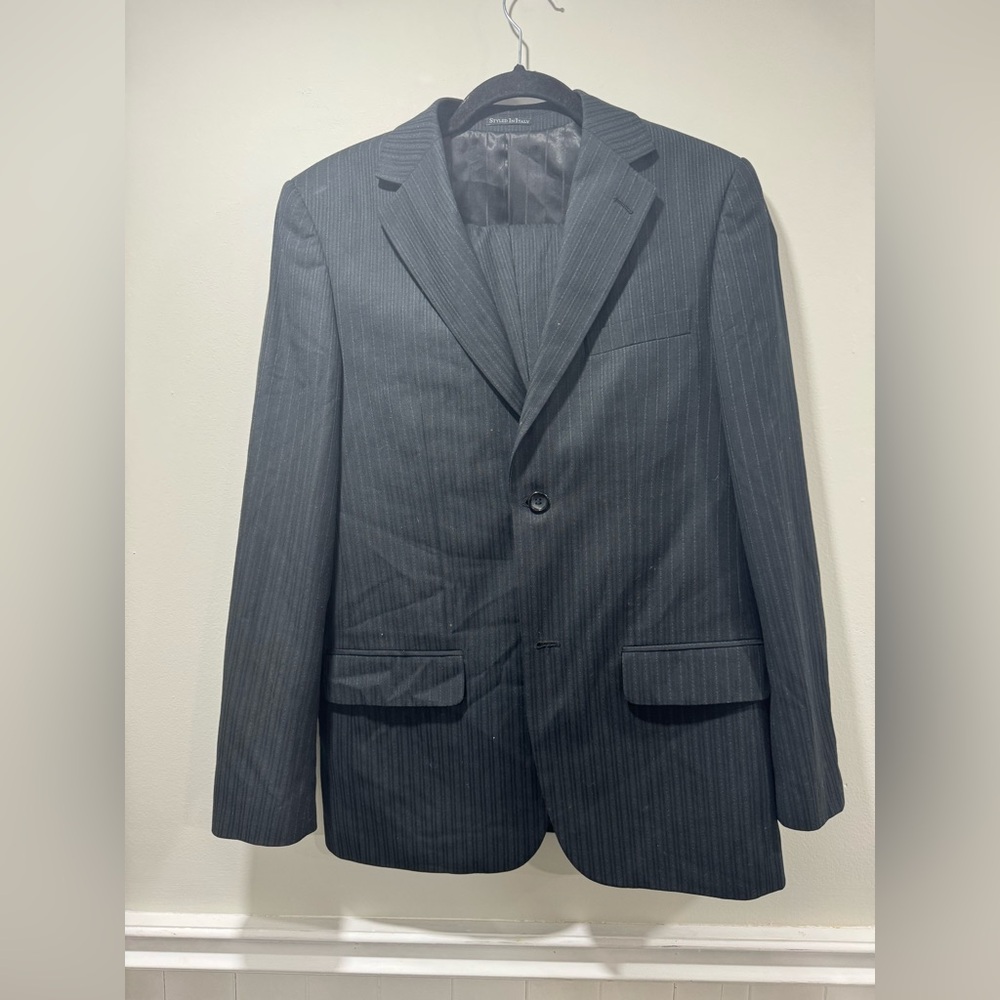 Cigliano Black Pinstripe Suit